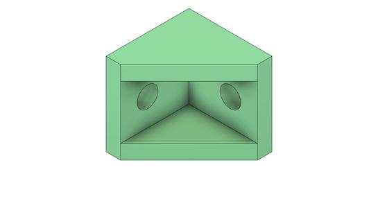 MX 20x20x20 Right Angle Extrusion Bracket