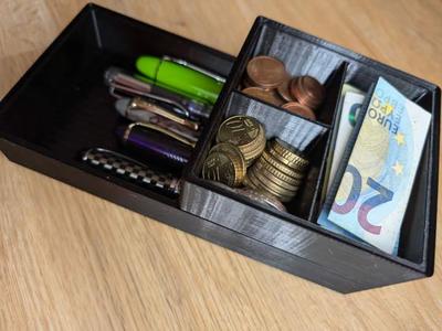 Stackable Box with Separators Japan Style (100mm x 100mm x 33mm)