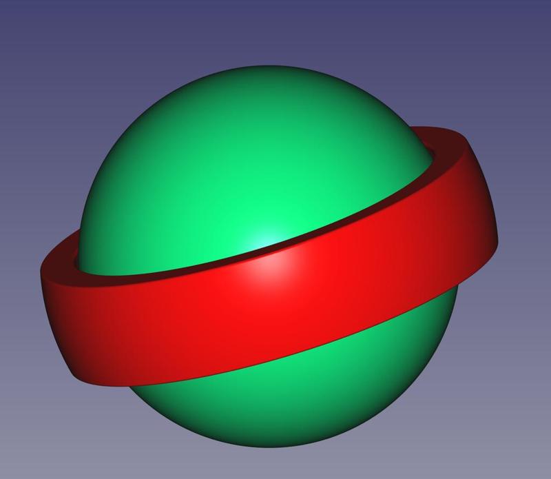 Gyro fidget toy - ball with a ring