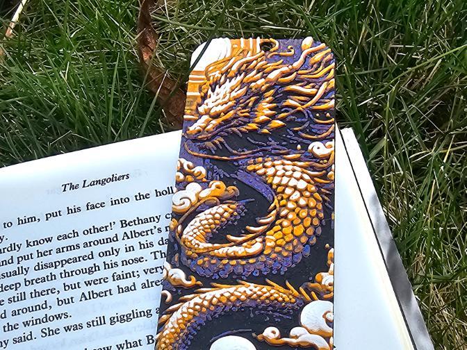 Purple dragon Bookmark