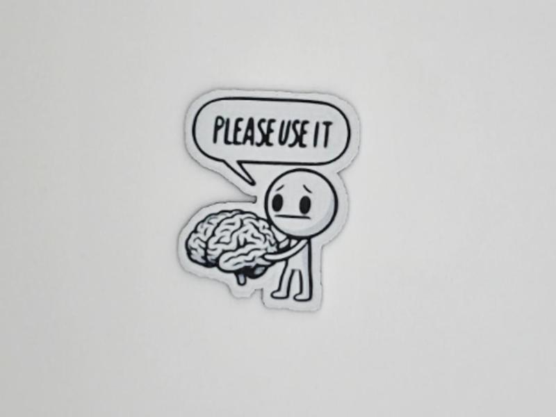 Sticker Please use it