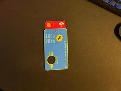Fallout Keycard with insert for card/door pass