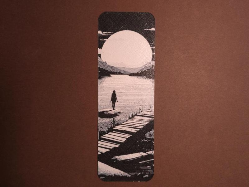 Girl Night Lake Bookmark