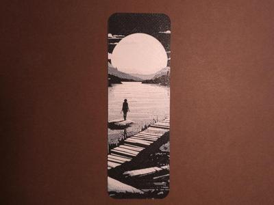 Girl Night Lake Bookmark
