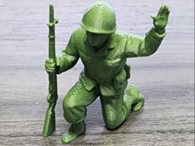Green Army Man Halt Stop Mini Toy Soldier Model