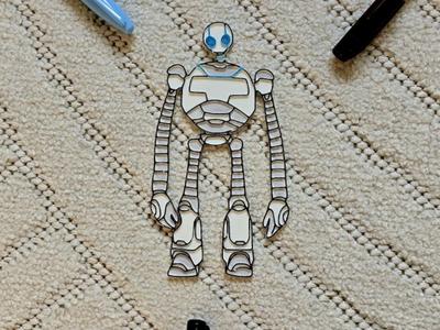 Roz The Wild Robot Color Coloring Sheet Plate
