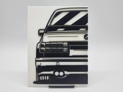 2D Wall Art BMW E30 M3