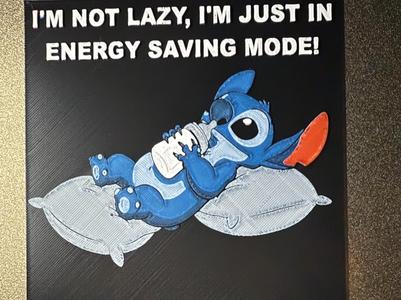 Stitch in Energy Saving Mode HueForge
