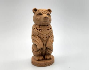 Wooden Bear Totem