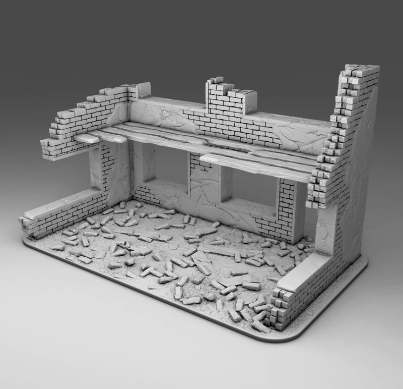 Part of a destroyed building