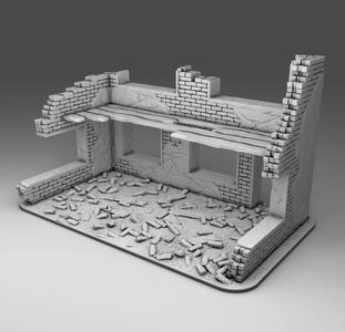 Part of a destroyed building