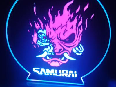 Cyberpunk Samurai LED Lamp