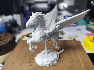 mecha pegasus includes a base