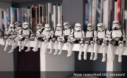 Lunch atop a shelf (StarWars Troopers)