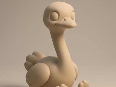 Sitting Ostrich