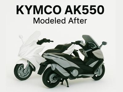 KYMCO AK550 – High Detail 3D Printed Mini Model