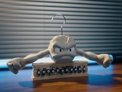 074 Geodude Coat Rack