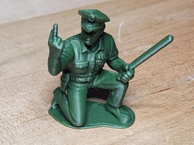 Green Army Police Middle Finger Mini Miniature
