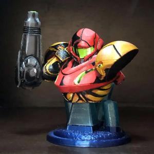 Samus from Metroid - Bust Statue   