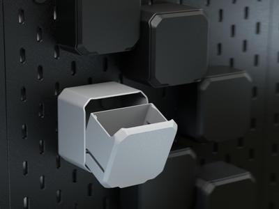 IKEA Skadis customizable tilt drawer SKADBOX 