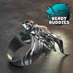 Dragon Ring / Drake Jewelry Pre-Supported / Draconic Accessory / Dragonborn Decoration / Draconic Artifact / Biker Deco