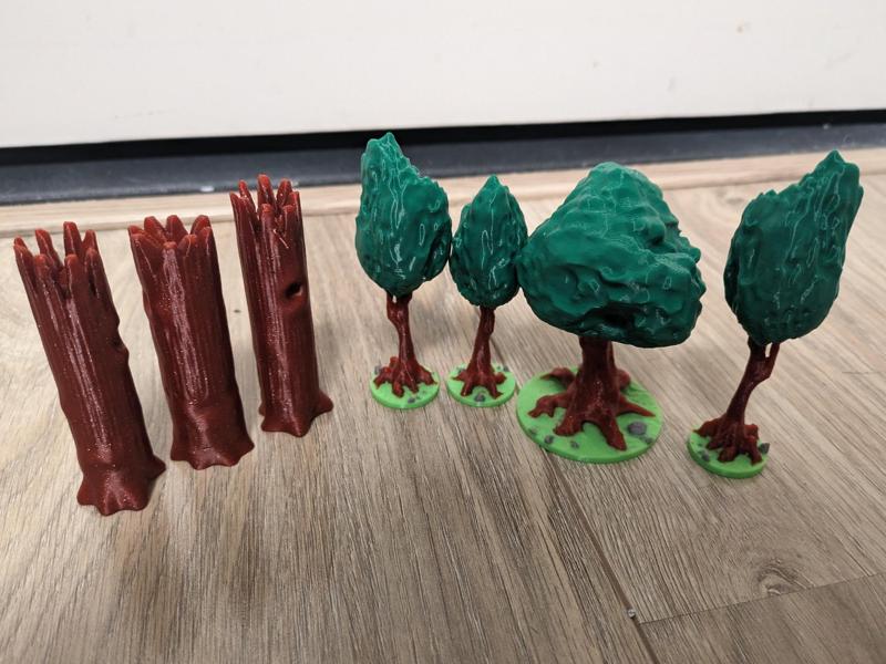 Miniature Trees colored dnd