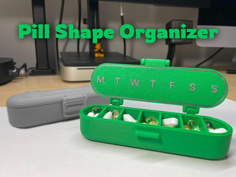 Pill Shape Organizer (Customizable)
