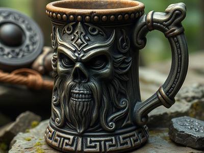 "Runic Guardian" Mug – Fantasy Tankard