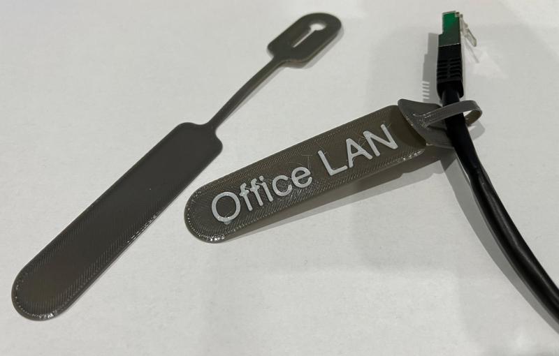 Label for cables or keys zip ties