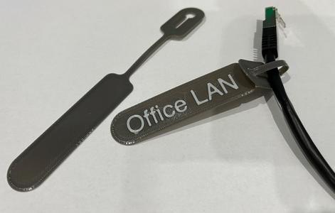 Label for cables or keys zip ties