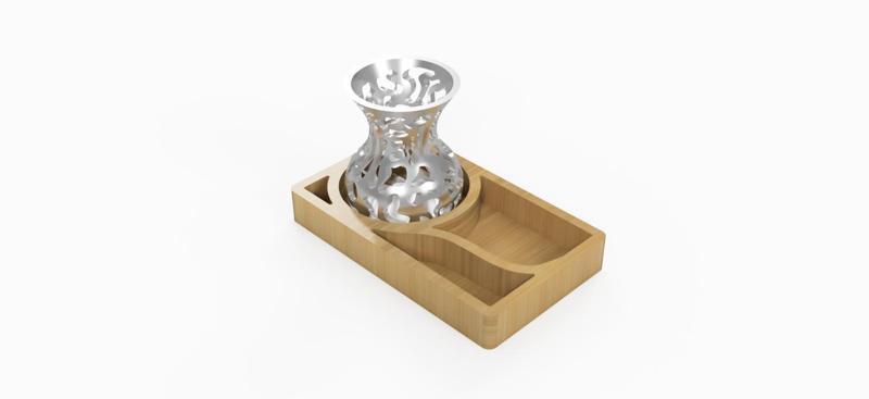 Generative design desk tidy and pencil holder vase