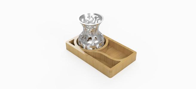 Generative design desk tidy and pencil holder vase
