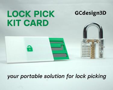 Lock Pick Kit Card (customizable, read descr)