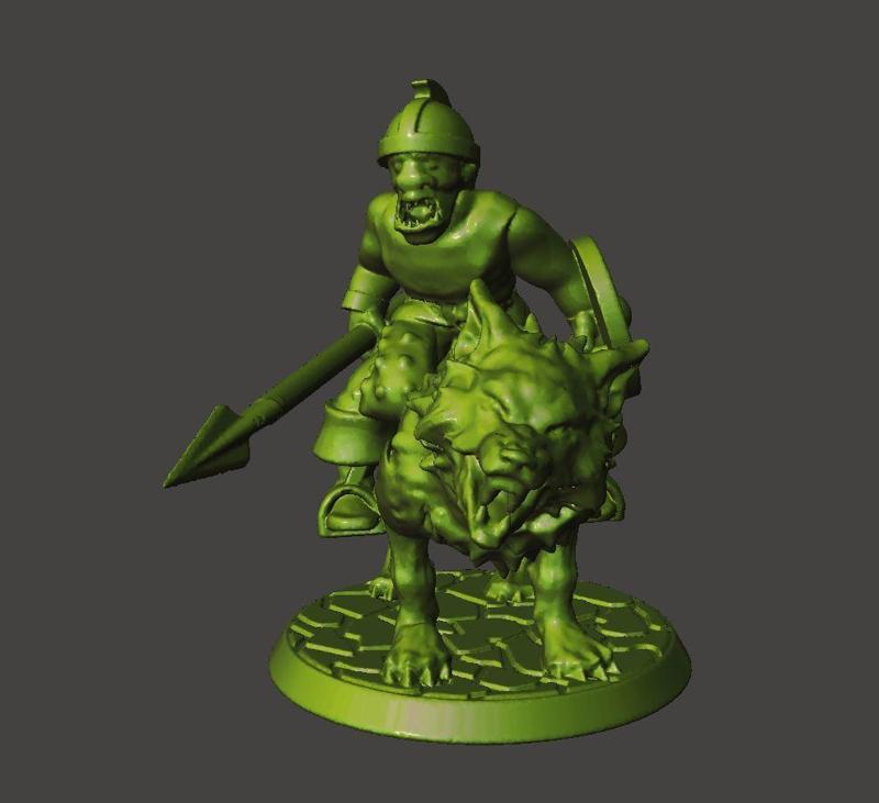 28mm - Orc / Goblin / Hobgoblin Wolf Rider Cavalry Squad pt2