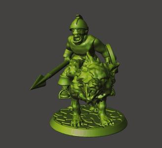 28mm - Orc / Goblin / Hobgoblin Wolf Rider Cavalry Squad pt2