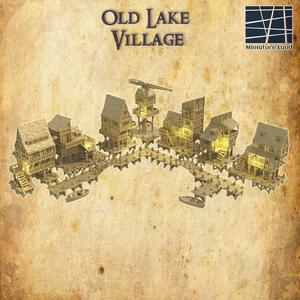 Old Lake Town Tabletop Terrain 28 MM