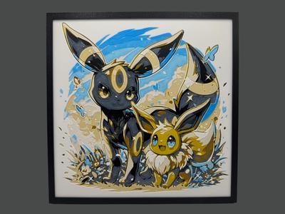 Eevee & Umbreon 