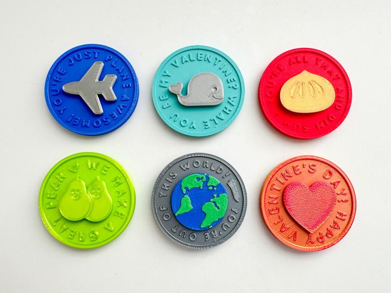 Valentine Coin Fidget Spinners (6 Styles)