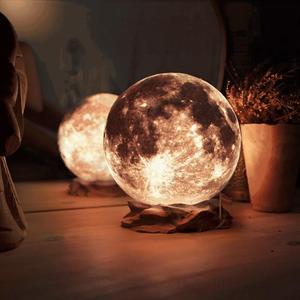 BIG Moon Lamp 200mm High Res E26 Rocky Base