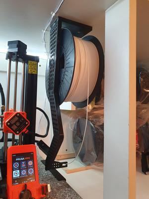 Hanging Filament Spool Holder With Guide / Hängender Filamentrollenhalter mit Führung