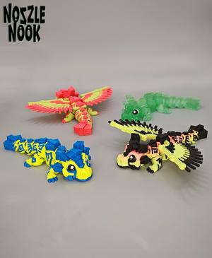 Mayan, Baby Dragon Winged and Wingless, flexi.
