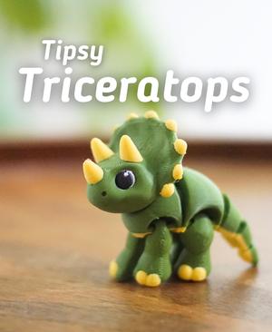 Tipsy Triceratops - Articulated Fidget Triceratops - Ludo Animal