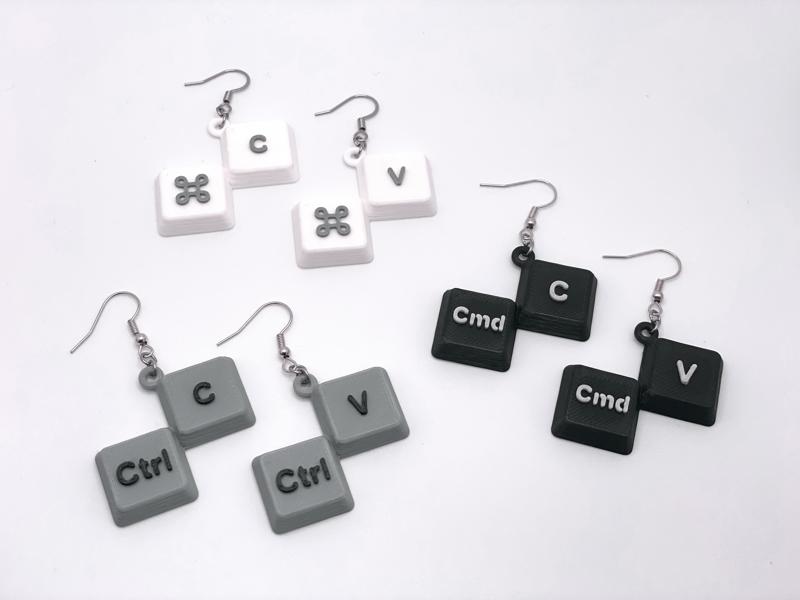 Copy Paste Keycap Earrings