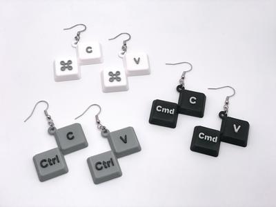 Copy Paste Keycap Earrings