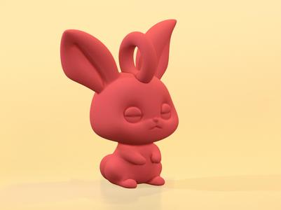 Cute Bunny Keyring