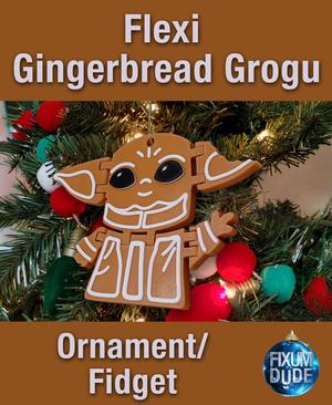 Flexi Gingerbread Grogu Ornament