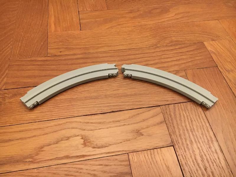 Lego Monorail Track Curve r28 Split Left + Right   