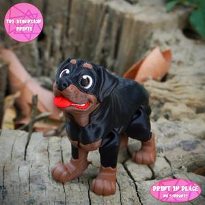 PRINT IN PLACE CUTE FLEXI ROTTWEILER  DOG