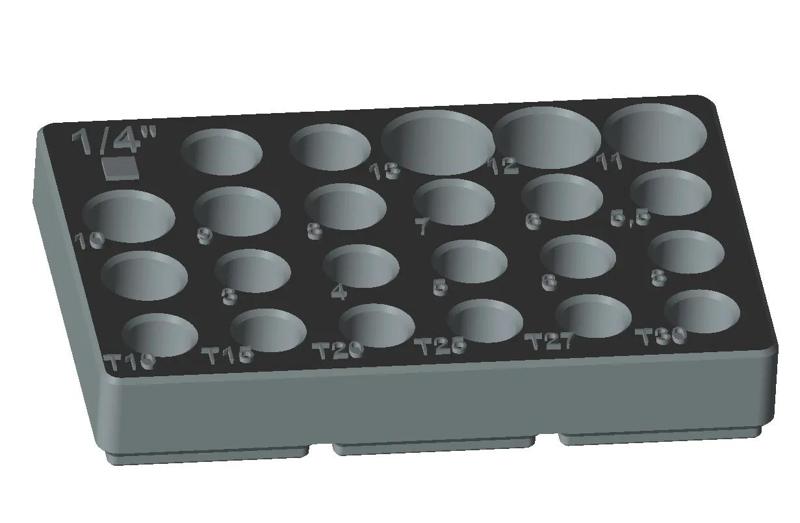 1/4" Werkzeugaufnahme / Toolholder - Gridfinity   