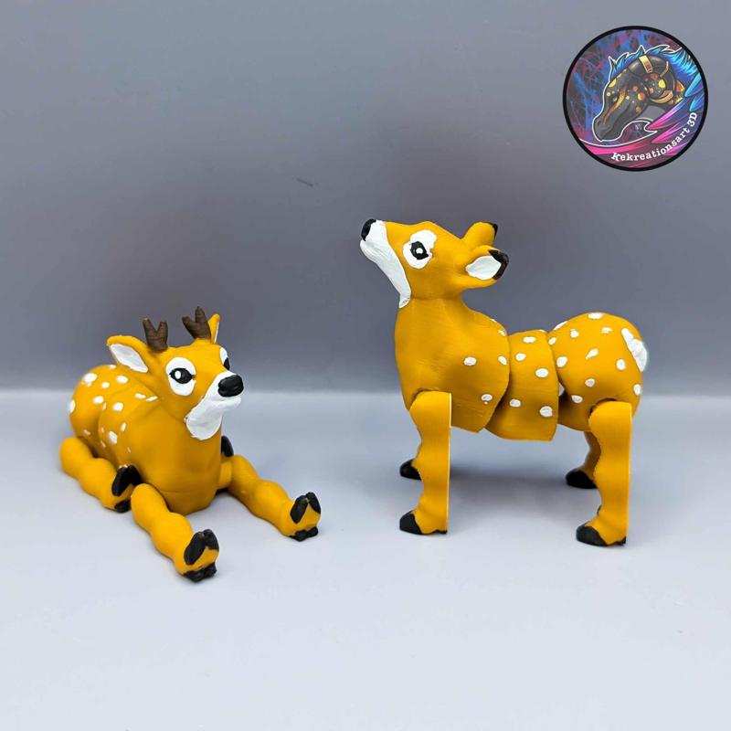 Baby Flexi Deer Fawn Keychains